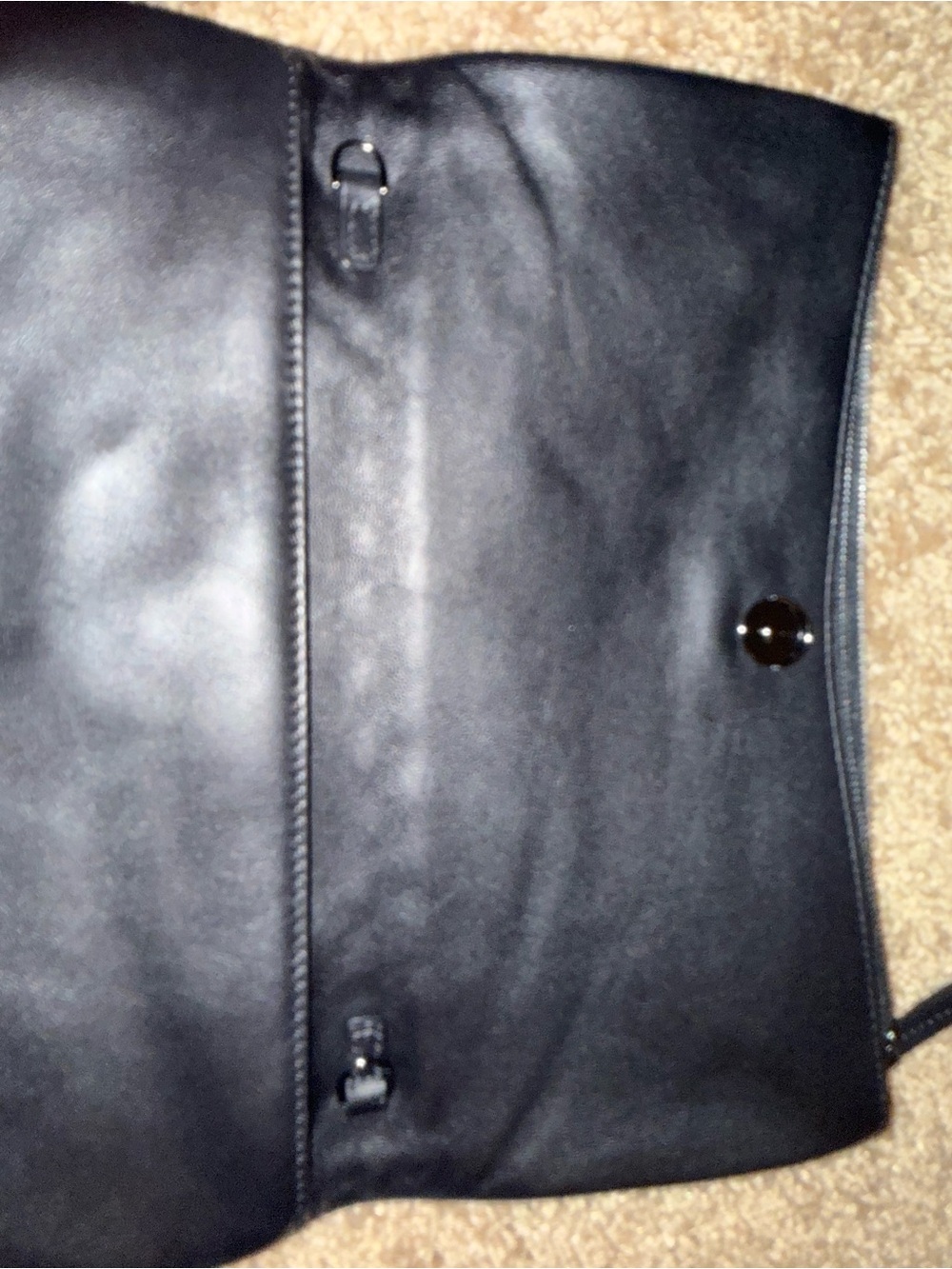 MCM Black Studded Foldover Clutch - Picture 8 of 12